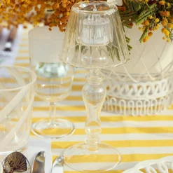 Mrs. Alice Candle Holders|Glass Lantern Tea Light Holder (Pair) - 24Cm