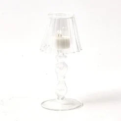 Mrs. Alice Candle Holders|Glass Lantern Tea Light Holder (Pair) - 18Cm