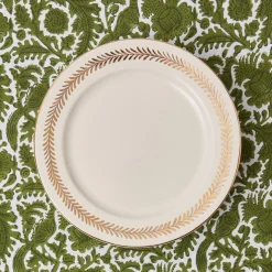 Mrs. Alice Crockery Sets|Gold Garland Dinner Plates (Set Of 4)