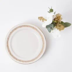 Mrs. Alice Crockery Sets|Gold Garland Dinner Plates (Set Of 4)