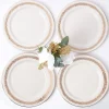 Mrs. Alice Dinner Plates|Gold Garland Dinner Plates (Set Of 4)