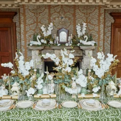 Mrs. Alice Dinner Plates|Gold Garland Dinner Plate