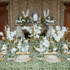 Mrs. Alice Dinner Plates|Gold Garland Dinner Plate