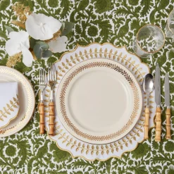 Mrs. Alice Dinner Plates|Gold Garland Dinner Plate