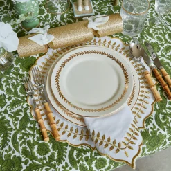 Mrs. Alice Dinner Plates|Gold Garland Dinner Plate