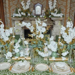 Mrs. Alice Starter Plates|Gold Garland Starter Plates (Set Of 4)