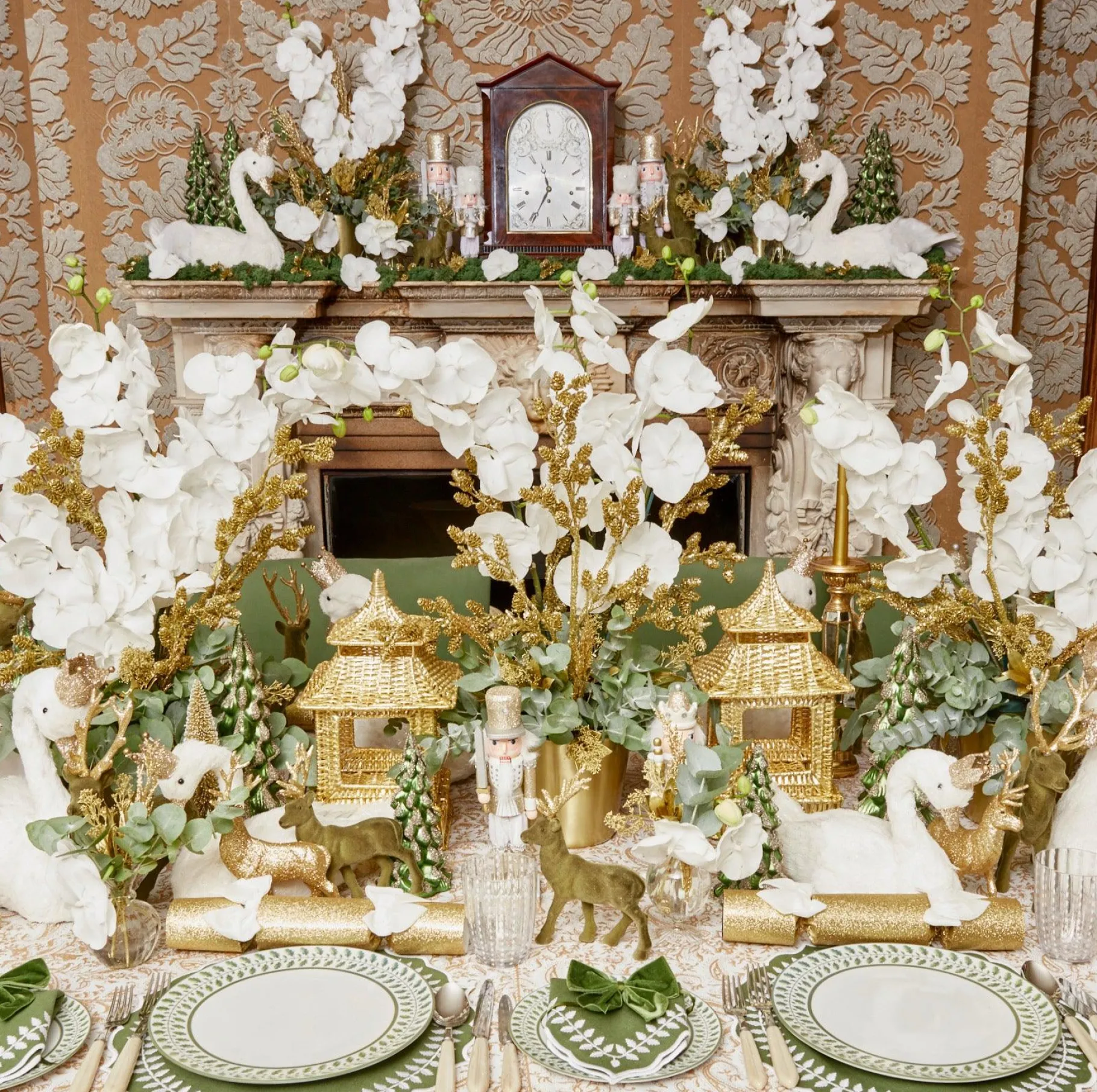 Mrs. Alice Pagodas & Lanterns|Gold Rattan Pagoda Lantern