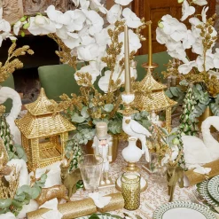Mrs. Alice Pagodas & Lanterns|Gold Rattan Pagoda Lantern