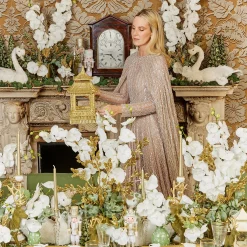 Mrs. Alice Candle Holders|Gold Rattan Pagoda Lantern