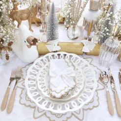 Mrs. Alice Napkins|Gold Snowflake Napkins (Set Of 4)