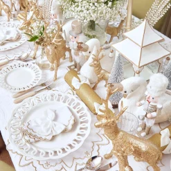 Mrs. Alice Napkins|Gold Snowflake Napkins (Set Of 4)