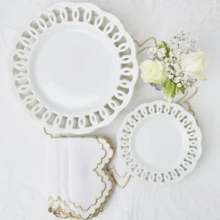 Mrs. Alice Napkins|Gold Snowflake Napkins (Set Of 4)