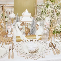 Mrs. Alice Napkins|Gold Snowflake Napkins (Set Of 4)