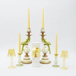 Mrs. Alice Candlescapes|Green & Yellow Parrot Candlescape