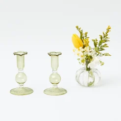 Mrs. Alice Candlescapes|Green & Yellow Parrot Candlescape