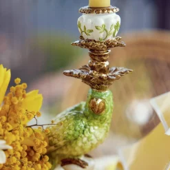 Mrs. Alice Candlescapes|Green & Yellow Parrot Candlescape