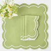 Mrs. Alice Napkins|Green Applique Napkins (Set Of 4)