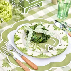 Mrs. Alice Napkins|Green Applique Napkins (Set Of 4)