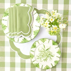 Mrs. Alice Napkins|Green Applique Napkins (Set Of 4)