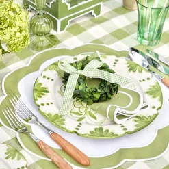 Mrs. Alice Napkins|Green Applique Napkins (Set Of 4)