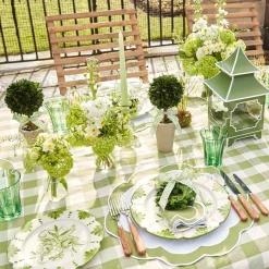 Mrs. Alice Napkins|Green Applique Napkins (Set Of 4)