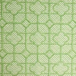 Mrs. Alice Serena Fresson Fabrics|Green Bamboo Trellis Fabric