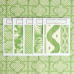 Mrs. Alice Serena Fresson Fabrics|Green Bamboo Trellis Fabric