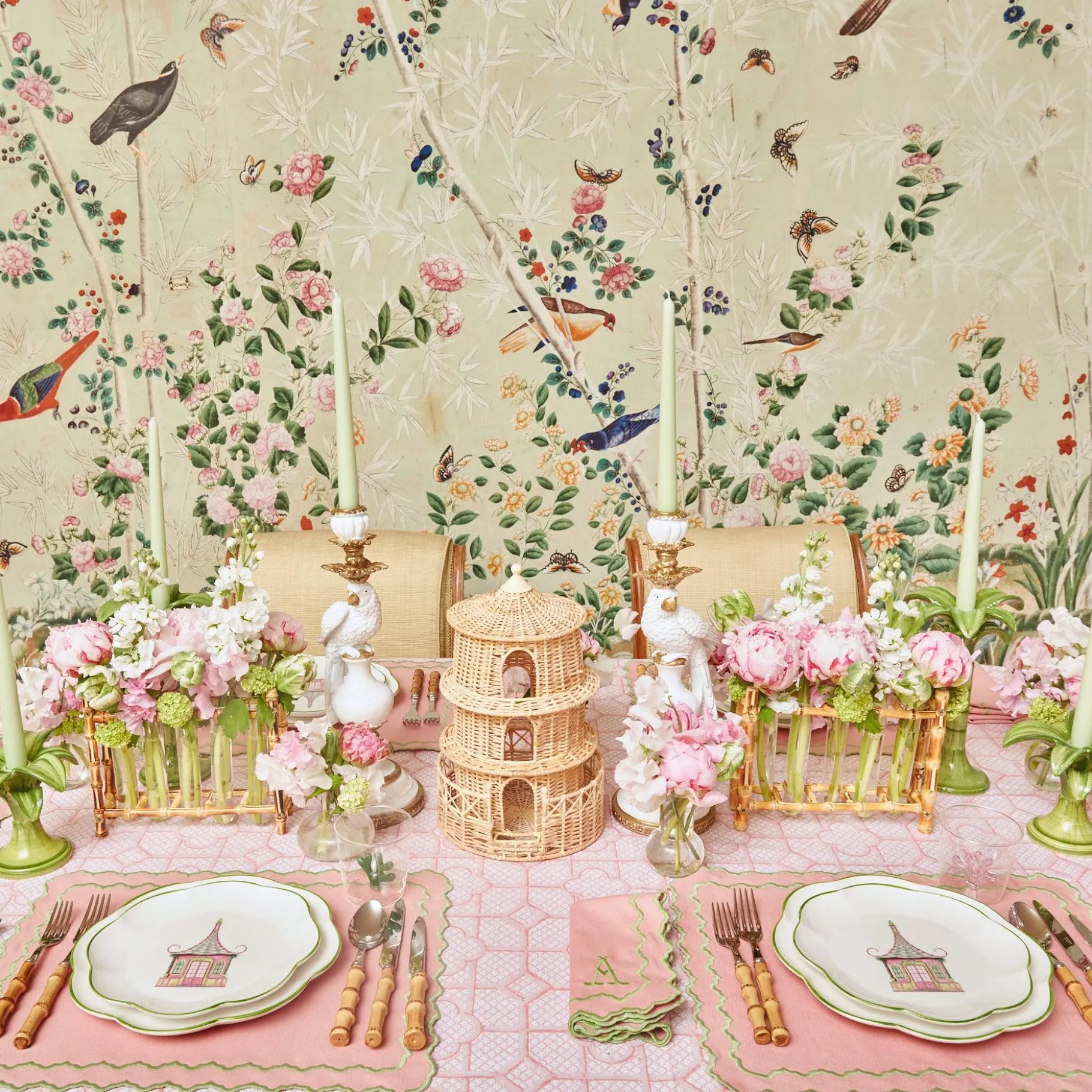 Mrs. Alice Glasses|Green Coral Glasses (Set Of 4)