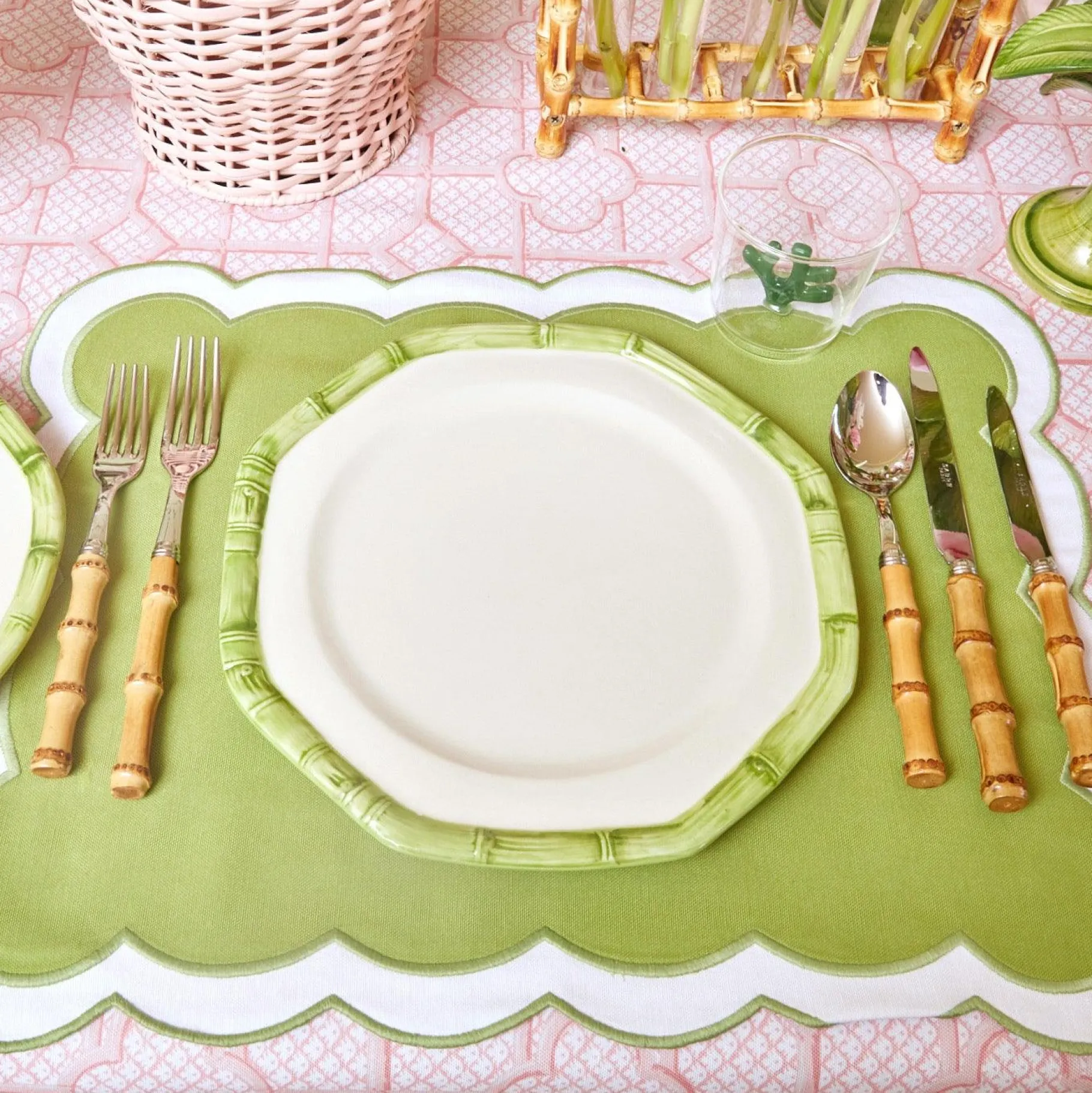 Mrs. Alice Glasses|Green Coral Glasses (Set Of 4)