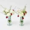 Mrs. Alice Vases|Green Fluted Vases (Pair)