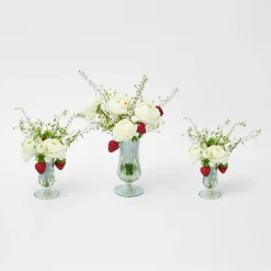 Mrs. Alice Vases|Green Fluted Vases (Pair)