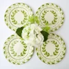 Mrs. Alice Dinner Plates|Green Garland Dinner Plates (Set Of 4)