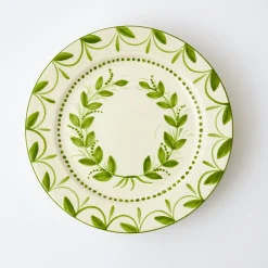 Mrs. Alice Dinner Plates|Green Garland Dinner Plates (Set Of 4)