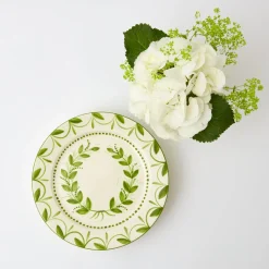 Mrs. Alice Dinner Plates|Green Garland Dinner Plate