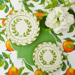 Mrs. Alice Starter Plates|Green Garland Starter Plates (Set Of 4)