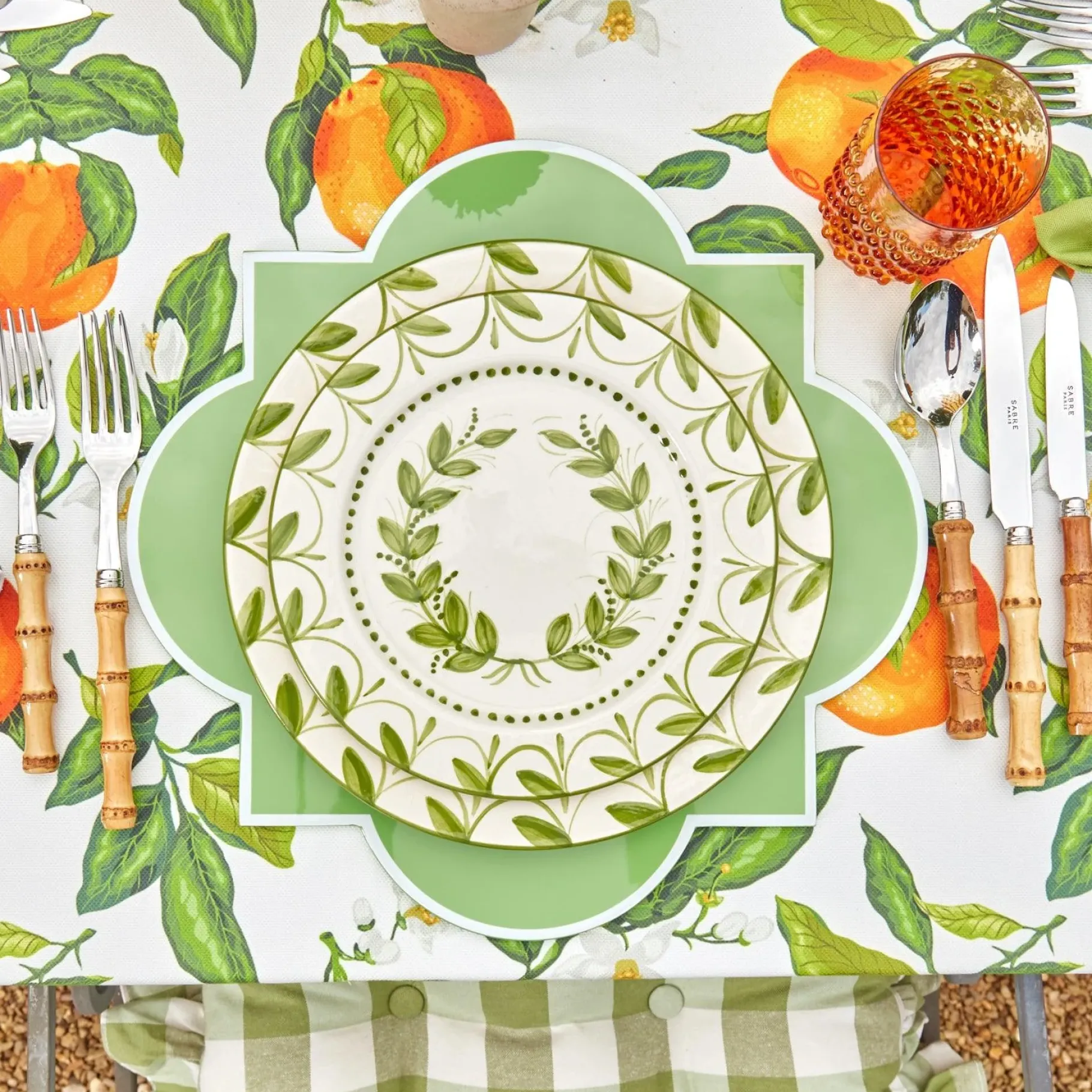 Mrs. Alice Crockery Sets|Green Garland Starter Plates (Set Of 4)