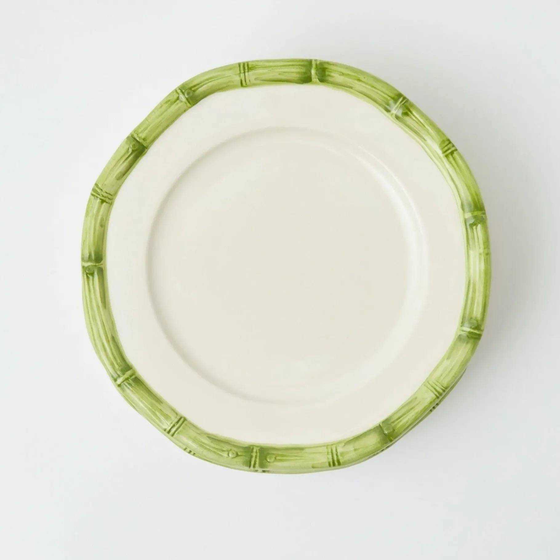 Mrs. Alice Starter Plates|Green Geometric Bamboo Starter Plate (Set Of 4)