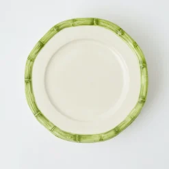Mrs. Alice Crockery Sets|Green Geometric Bamboo Starter Plate (Set Of 4)