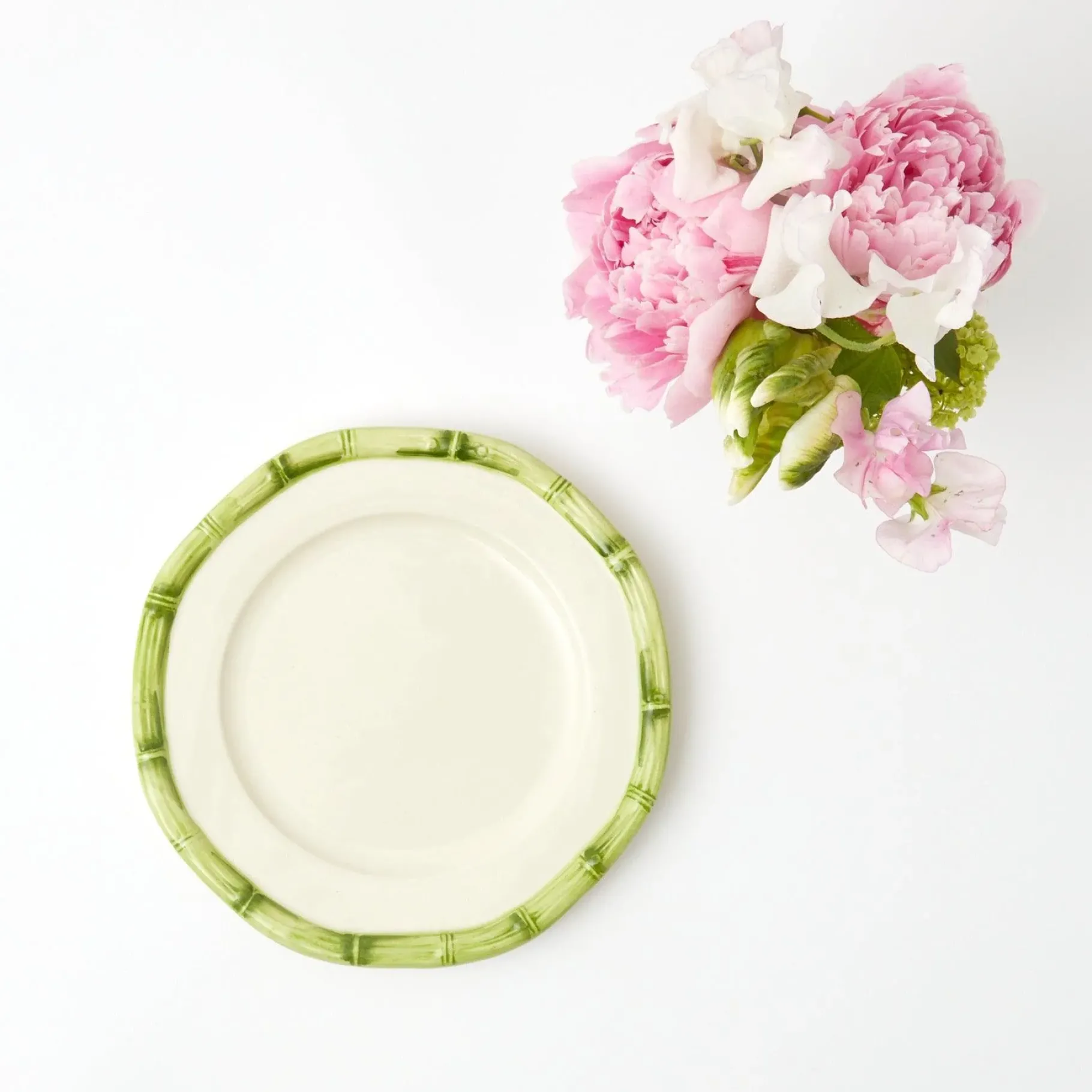 Mrs. Alice Crockery Sets|Green Geometric Bamboo Starter Plate (Set Of 4)