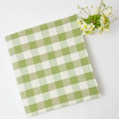 Mrs. Alice Tablecloths|Green Gingham Tablecloth