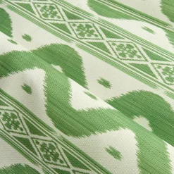 Mrs. Alice Serena Fresson Fabrics|Green Ikat Stripe Fabric