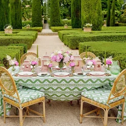 Mrs. Alice Tablecloths|Green Ikat Tablecloth