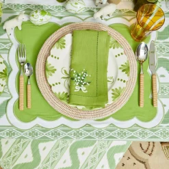 Mrs. Alice Tablecloths|Green Ikat Tablecloth