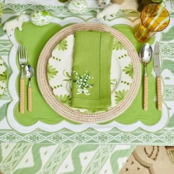 Mrs. Alice Tablecloths|Green Ikat Tablecloth