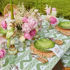 Mrs. Alice Tablecloths|Green Ikat Tablecloth