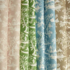 Mrs. Alice Serena Fresson Fabrics|Green Pagoda Garden Fabric