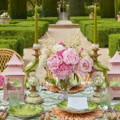 Mrs. Alice Candle Holders|Green Parrot Candlescape