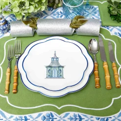 Mrs. Alice Starter Plates|Green Scalloped Pagoda Starter Plate