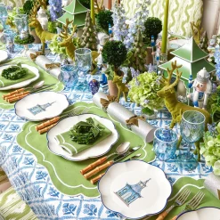 Mrs. Alice Starter Plates|Green Scalloped Pagoda Starter Plate