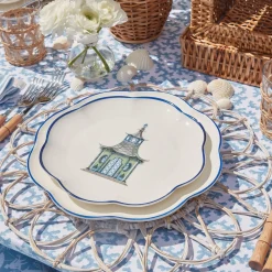 Mrs. Alice Starter Plates|Green Scalloped Pagoda Starter Plate